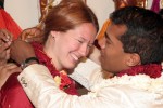 Groom Garlands bride Hindu wedding and Western Wedding