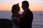 The Sun has set on their wedding day.