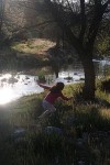 Shooting into the Sun at the River with Girl 2