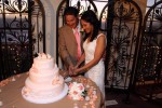 Bride and Groom Cut the Cake