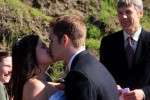 First Kiss Muir Beach Wedding