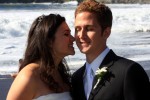 Bride Kisses Groom's Cheek Muir Beach Wedding