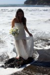 Bride in Surf Muir Beach Wedding