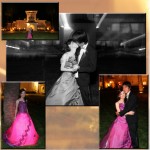 night shots of Japanese bride and groom at Dolce Hayes Mansion in San Jose