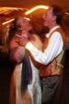 Bride and groom dance, motion blur wedding Evergreen Lodge in Goveland, CA