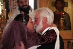 First Kiss wedding ceremony Saint Seraphim Greek Orthodox Church Santa Rosa