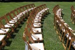 Chairs with parasols wedding Trentadue Winery, a Sonoma County winery in Alexander Valley