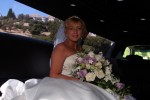 Bride in Limo wedding ceremony Summitpointe Golf Club in Milpitas