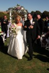Recessional wedding ceremony Summitpointe Golf Club in Milpitas