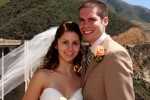 Bride and Groom, Bigsby Bridge Overlooking Cliffs of Big Sur