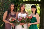 Bride and bridesmaids. Wedding, UC Berkeley Botanical Gardens