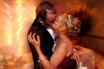Bride and groom dancing, zoom explosion wedding reception Summitpointe Golf Club in Milpitas