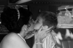 Bride kisses nephew Los Gatos Wedding