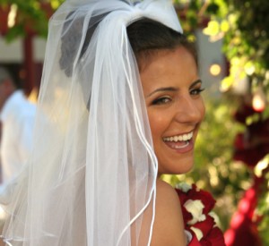 candid photo of bride laughing, Rios-Lovell Winery in Livermore CA