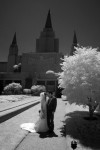 Infrared wedding photography from the Oakland CA Mormon temple