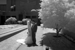 Infrared wedding photography from the Oakland CA LDS temple