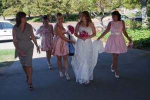 Bride Arrives wedding heather farms walnut creek california