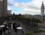 Wedding ceremony rooftop garden Hotel Vitale San Francisco CA