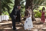 Flower girl breaks glass Wedding Ceremony Tilden Park Botanical Gardens under redwood trees