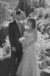 Bride and groom in infrared Flower girl breaks glass Wedding Ceremony Tilden Park Botanical Gardens Berkeley, CA
