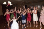 Bouquet toss, wedding reception, San Jose Country club
