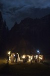 long exposure of a wedding photo at the Awahnee