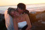 Bride and groom at Sunset Asilomar Conference Center Pacific Grove CA