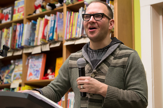 Cory Doctorow at The Booksmith in San Francisco Homeland tour